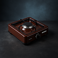 Портативна газова плита NURGAZ NG-3005 з 1 конфоркою, емальованим покриттям і алюмінієвим пальником