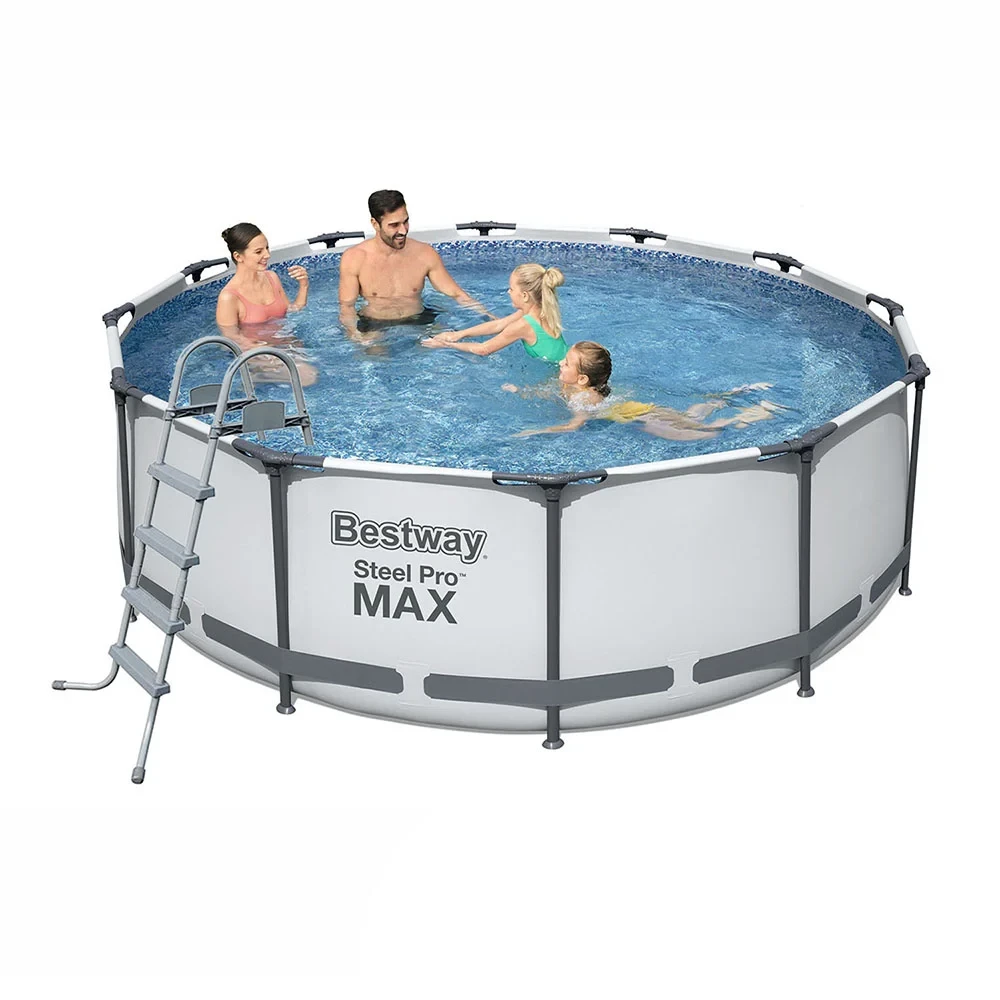 Каркасний басейн Bestway 56420-1, 366 х 122 см (драбіна, тент)