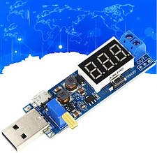 Знижувальний — підвищувальний перетворювач USB XY-UP 3.5-12В/(від 1 В до 24 В) 3 Вт вольтметр регулювання напруги