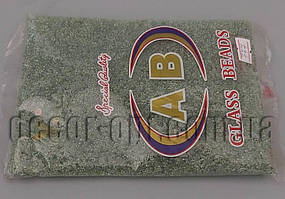 Бісер 777 відтінок зеленого райдужного 12/400 гр