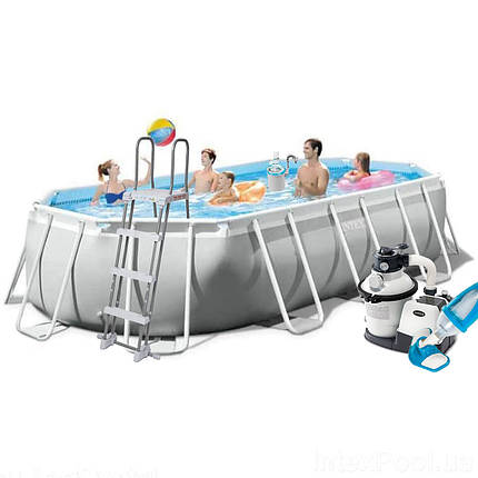 Каркасний басейн Intex 26796-7, 503 x 274 x 122 см (7 900 л/год, драбина, тент, підстилка, набір для догляду), фото 1