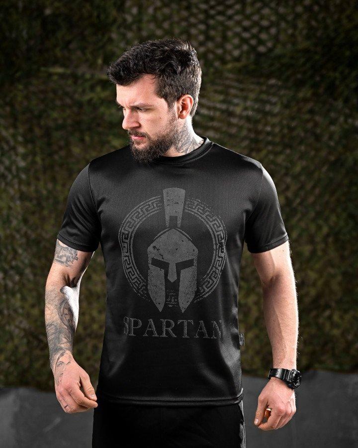 Тактична потоотвідна футболка OBLIVION Spartan black ДЛ6525, фото 1