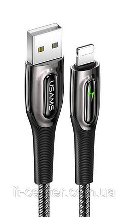Кабель Usams US-SJ469 USB - Lightning (M/M), 1.2 м, Black (SJ469USB01), фото 1