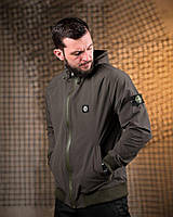 Міська вітровка Stone Island карман оліва 4 люкс ДЛ7037