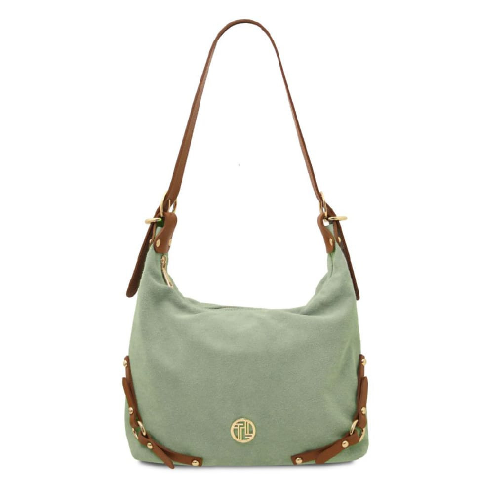 Замшева жіноча сумка на плече Sierra від Tuscany TL142419 (Mint Green)