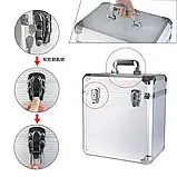 Алюмінієвий кейс для зберігання вінілових платівок розміром 12 дюймів Goka GK-R53 Silver, фото 10