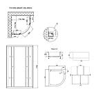 Душова кабіна Latwa SC80x80.SAT.MID.FR полукругла, скло Frost 4 мм + Душовий піддон KAPIELKA ST80x80x26, з, фото 2