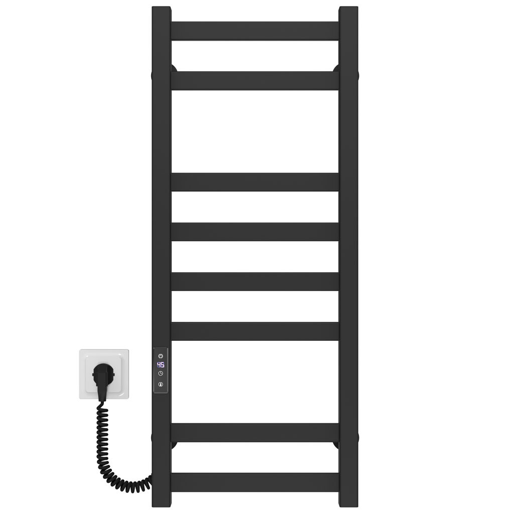 Рушникосушарка електрична Avast П8 300х800 Deffi фарбована сталь (Чорний, JD04, Ліве підключення), фото 1