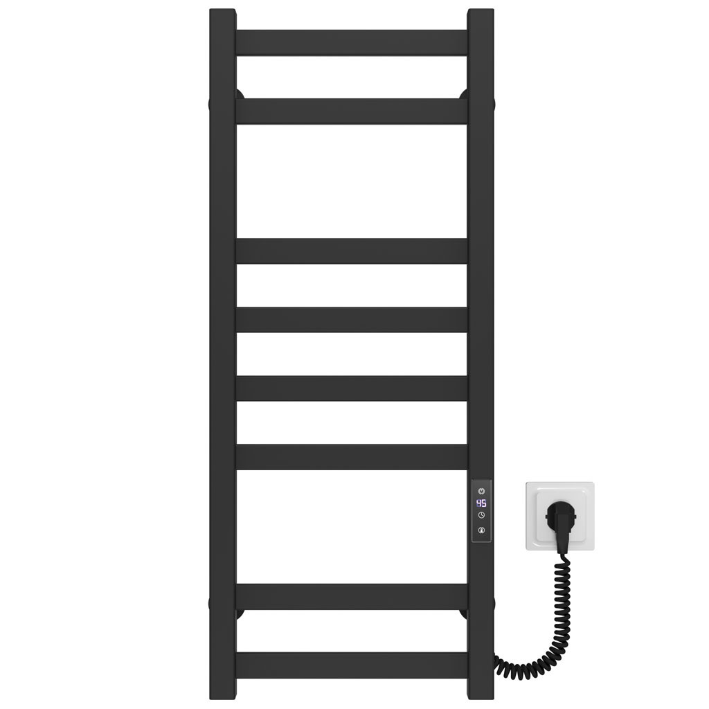 Рушникосушарка електрична Avast П8 300х800 Deffi фарбована сталь (Чорний, JD04, Праве підключення), фото 1