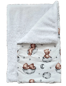 Якісний теплий плед «Тедді Ведмедики» для новонароджених на зиму 100х80 см BST ведмедики