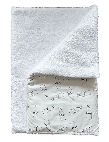 Якісний теплий плед «Тедді Ведмедики» для новонароджених на зиму 100х80 см BST білий з чорним