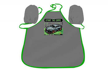 Фартух для творчості з нарукавниками Kidis 50*34,5см Supercar 14102 G-Rich