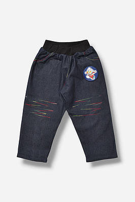 Джинси дитячі для хлопчика темно-синього кольору зима р.98 202897T Безкоштовна доставка