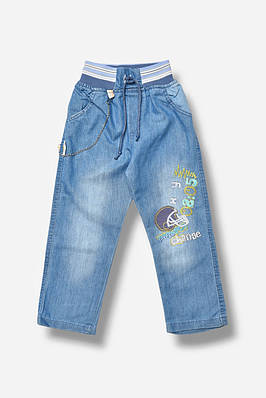 Джинси дитячі для дівчинки синього кольору р.104 203397T Безкоштовна доставка