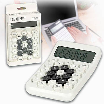 Компактний калькулятор з кнопками у вигляді сот DX-801 Калькулятор для школи в упаковці 1 шт