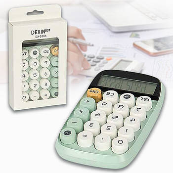 Кишеньковий калькулятор із круглими кнопками DX-2666 Калькулятор для школи в упаковці 1 шт