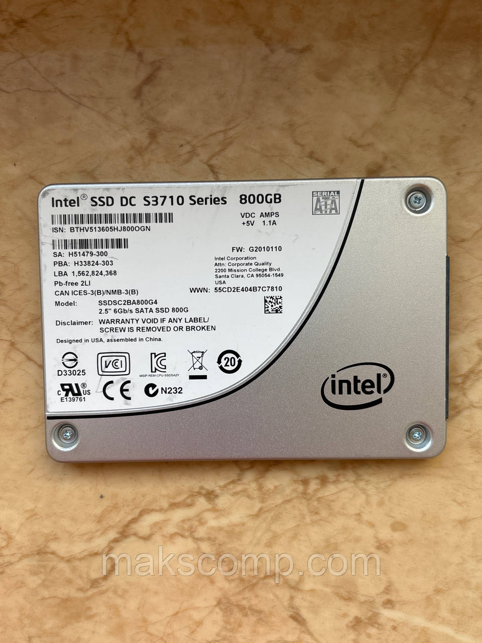 SSD Intel DC S3710 Series 800GB 2.5" SATAIII MLC, фото 1
