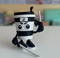 Cappuccino Assassino (великий 11 см) іграшка чашка кави з катаною Капучіно Асасіно Italian Brainrot персонаж TikTok 11 см