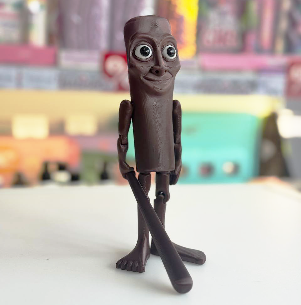 Тунг Тунг Тунг Саур Tung Tung Tung Sahur, Дерево іграшка-мем з барабанами Italian Brainrot персонаж TikTok, фото 1