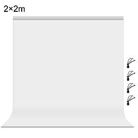 Фон для фотостудії Puluz PU5207W з тканини 2 х 2 м. білий
