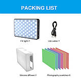 Світлодіодне світло Puluz PU566B з перемикними 6 фільтрами 2500K — 9000 K, фото 4