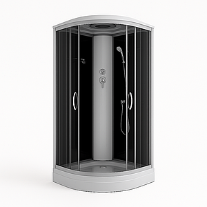 Душовий бокс KO&PO 126 G 90х90х215 см з низьким піддоном тоноване скло розсувні двері