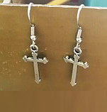 Сережки Cross хрест хрестики у вигляді хрестів, фото 3