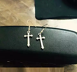 Сережки Cross хрест хрестики у вигляді хрестів, фото 4