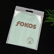 Зіп-пакет прозорий матовий 28х42 см з логотипом і ручкою Щільність 100 мкм Друк на Zip пакетах під замовлення, фото 4