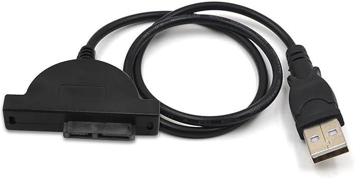 Зовнішній кабель для підключення DVD-RW, USB 2.0 - SATA 7+6pin, зовнішній оптичний привід для ноутбука Easy Drive, фото 1