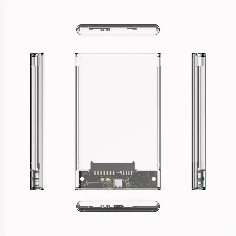 Прозорий корпус для 2.5" SATA HDD/SSD з інтерфейсом USB 3.1 Type-C, фото 1