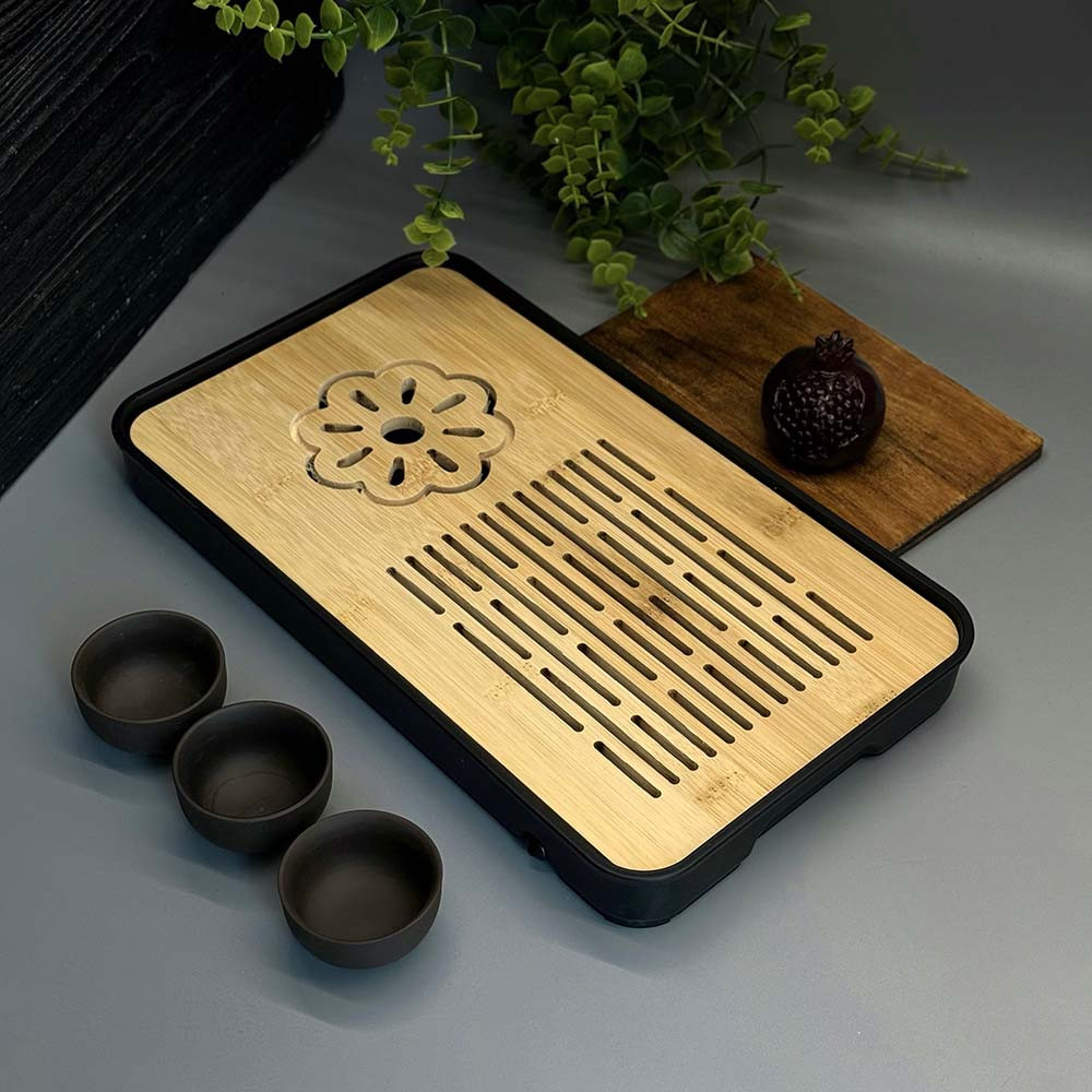 Дерев'яна прямокутна чабань «Квітка життя» (36 см * 23.5 см), фото 1