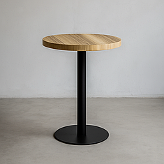 Круглий стіл з дерева ясен "Серія 2" ніжка метал для кафе, барів та ресторанів