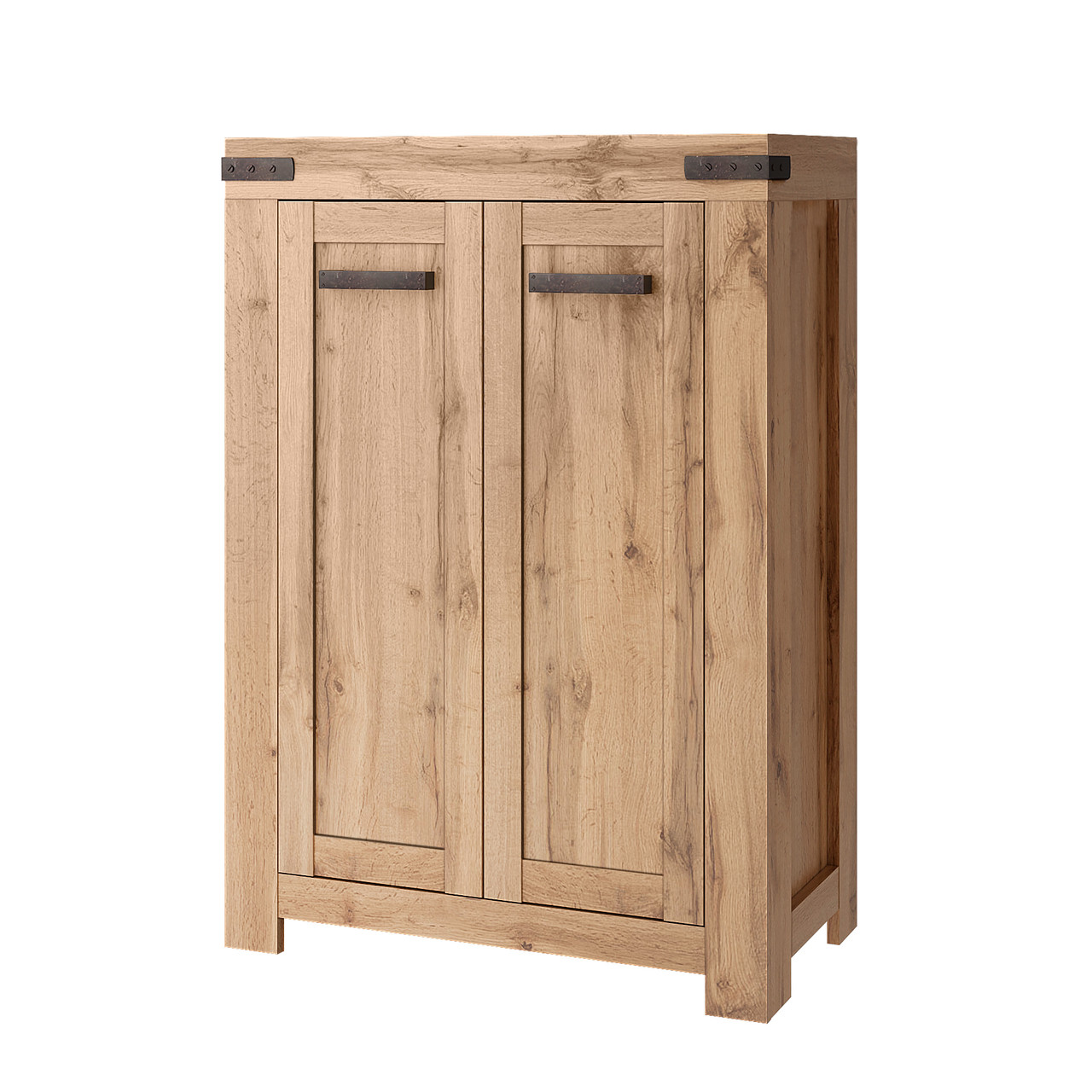 Сучасний високий комод дводверний 80 см з полицями для взуття в передпокій коридор ДСП Мортіз Мебель Сервіс