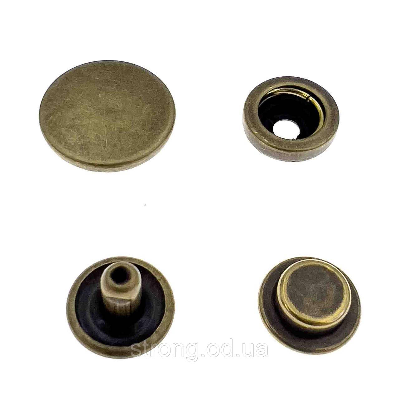 Кнопка №503 15мм Антик нержавіюча низ 12,5мм (720шт.)