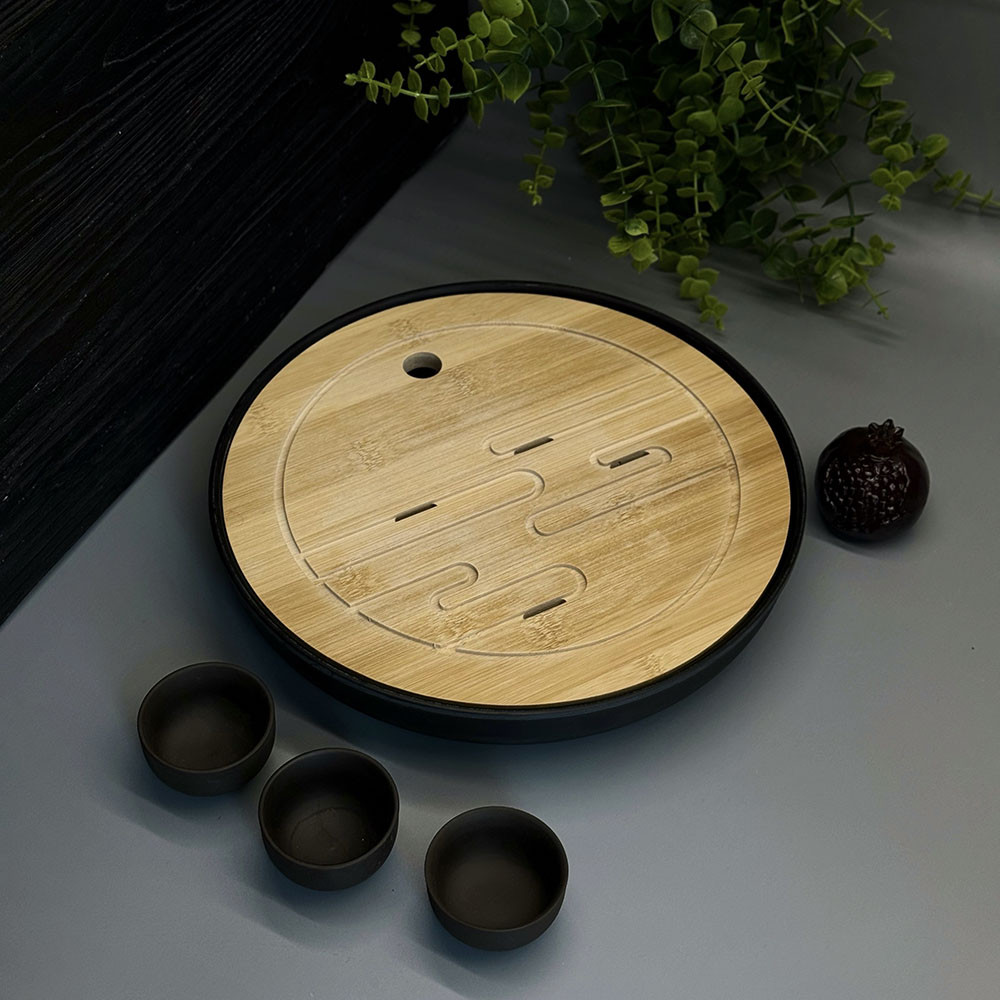 Дерев'яна чабань кругла (Чайна дошка) 25 см, фото 1