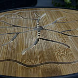 Дерев'яна чабань кругла «Сила Землі» (Чайна дошка) 25 см, фото 3