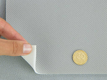 Автотканина стельова 1515sky оригінальна на поролоні, колір сірий, товщ. 3мм, шир. 133см