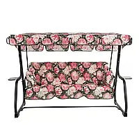 Гойдалка для дачі з рослинним мотивом Parma Black Edition