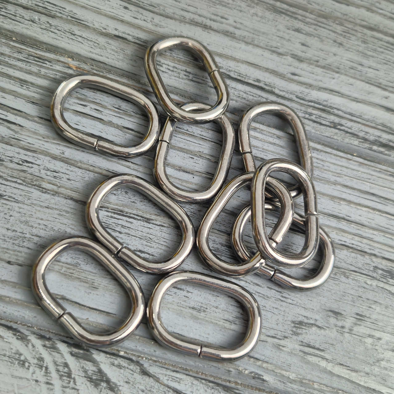 Рамки дротяна овал 25х15х3.9 мм Темний Нікель, фото 1