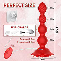 Анальна пробка Квітка Торнадо, фото 4