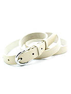 Жіночий шкіряний ремінь 1,8 х 100-120 см Weatro Молочний, фото 2