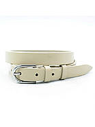 Жіночий шкіряний ремінь 1,8 х 100-120 см Weatro Молочний, фото 3