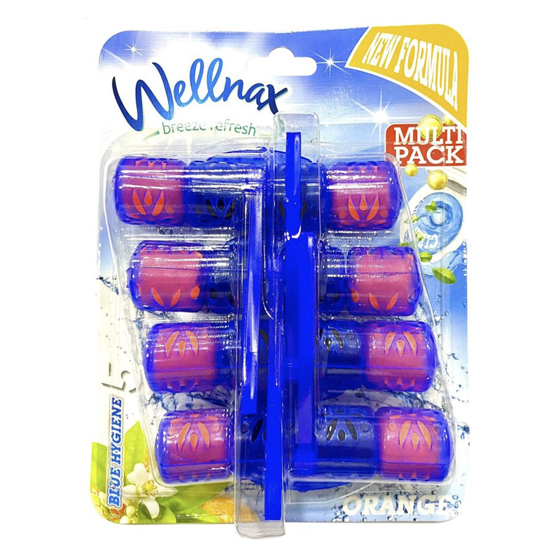 Блок гігієнічний "Wellnax" MULTI 4x50 гр, синя вода, асортимент, 1/24