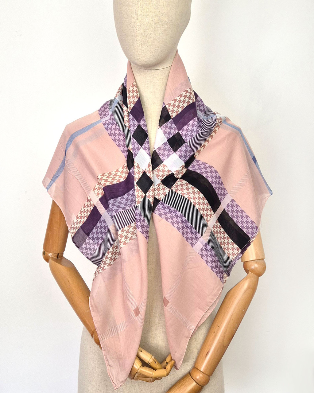 Хустка батистова легка Пауліна  клітинка, фото 1