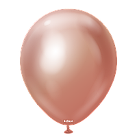 Латексна кулька Kalisan 12"(30 см) Mirror Rose Gold | Хром рожеве золото
