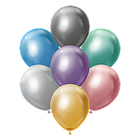 Латексна кулька Kalisan 5"(13 см) Mirror Assorted | Хром асорті