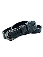 Жіночий шкіряний ремінь 2,3 х 100-120 см Weatro Чорний, фото 2