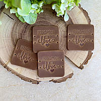 ШКІРЯНА БІРКА  4 х 4 см HANDMADE WITH LOVE