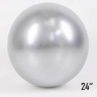 Латексна кулька Show 24"(60 см) Хром Brilliance срібло